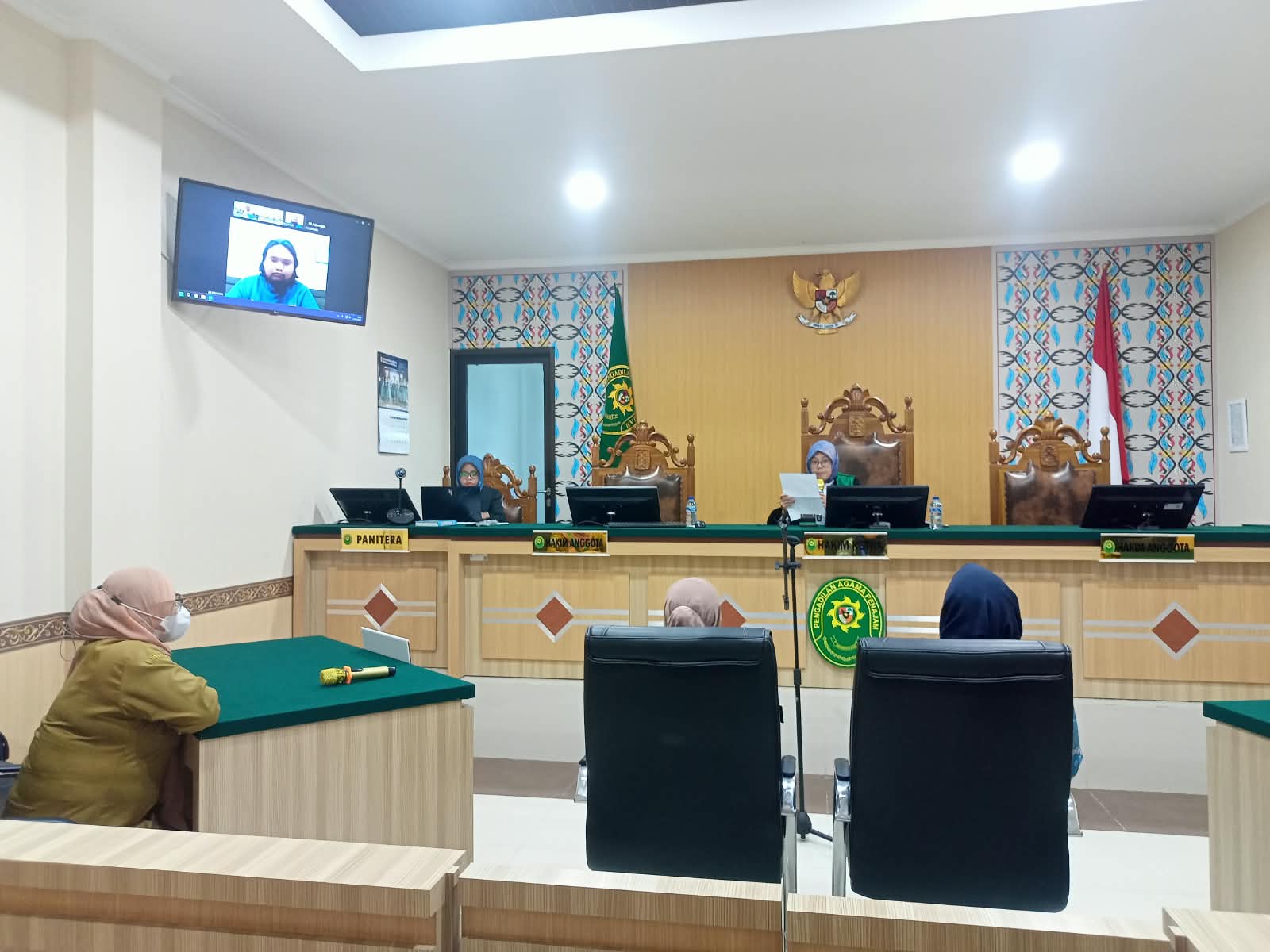 Teleconference dengan PA Surakarta dalam Perkara Penetapan Ahli Waris